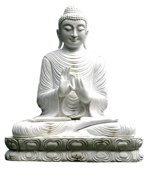 White Marble Buddha Statue PNG image