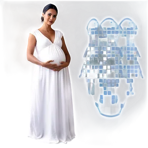 White Maternity Dress Glow PNG Jhq89 PNG
