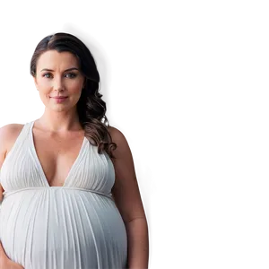 White Maternity Dress Glow PNG Wcd