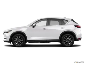 White Mazda C X5 Side View PNG