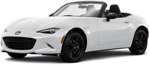 White Mazda M X5 Miata Roadster PNG image