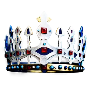 White Medieval Crown PNG Ypd21 PNG
