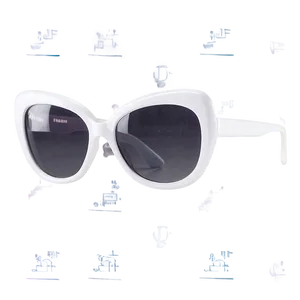 White Meme Sunglasses Png Sdg PNG image