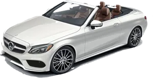 White Mercedes A M G Cabriolet PNG image