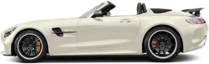 White Mercedes A M G G T Roadster Side View PNG image