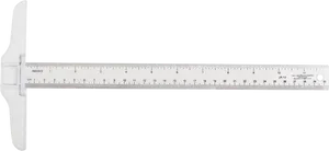 White Metal Ruler PNG image