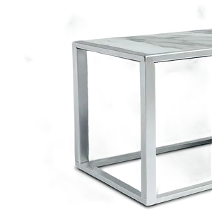 White Metal Table PNG 06122024