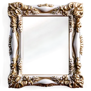 White Mirror Frame PNG Cjm