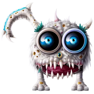 White Monster Clipart Image Png 71 PNG image