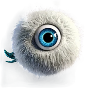 White Monster Cute Eyes PNG 24 PNG