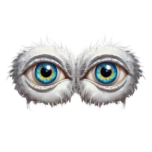 White Monster Cute Eyes PNG Nmv PNG