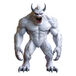 White Monster For Animation PNG 71