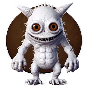 White Monster For Design PNG Vvh