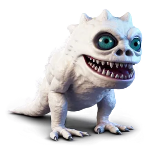 White Monster For Halloween PNG Vtu74 PNG
