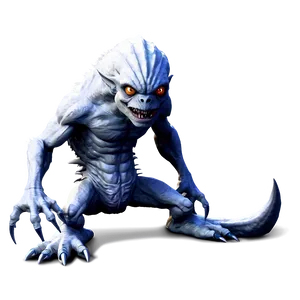 White Monster In Dark PNG 06212024