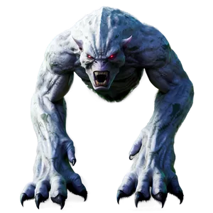 White Monster In Forest PNG Onf22 PNG