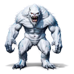 White Monster In Snow Png 25 PNG image