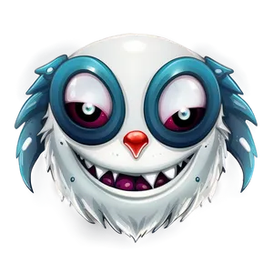 White Monster Mascot Graphic Png 34 PNG image