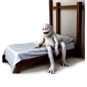 White Monster Under Bed PNG Bpf74 PNG