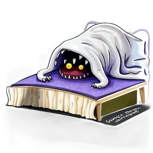 White Monster Under Bed PNG Jmg30 PNG