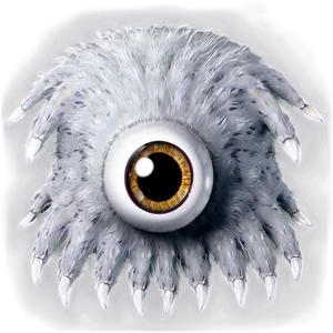 White Monster With Eyes PNG 45