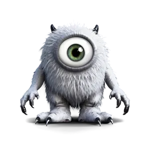 White Monster With Eyes PNG Byr