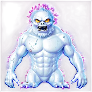 White Monster With Glow PNG Kgv86 PNG