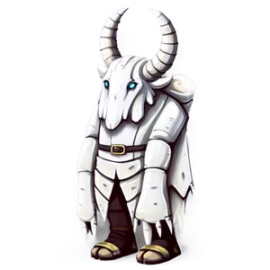 White Monster With Horns Png 23 PNG image