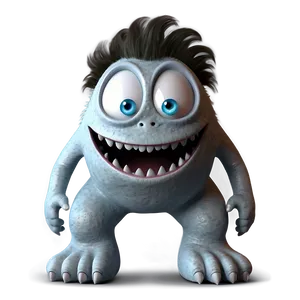 White Monster With Smile PNG Sxw8