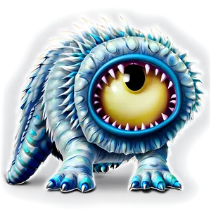 White Monster With Tail PNG 06212024
