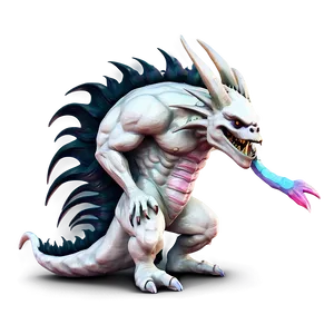 White Monster With Tail PNG Dxi80 PNG