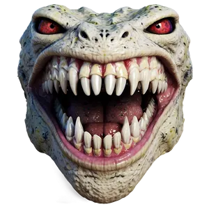 White Monster With Teeth PNG Rtm41 PNG