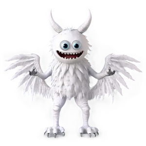 White Monster With Wings Png Jhx93 PNG image