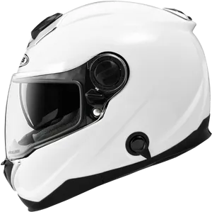 White Motorcycle Helmet Side View PNG image
