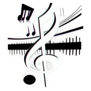 White Music Notes D PNG image