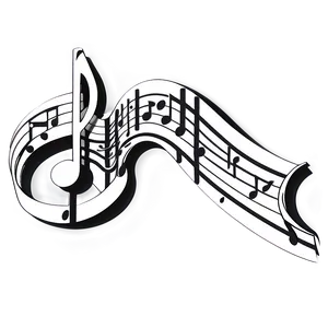 White Music Notes For Tattoo Png 06262024 PNG image