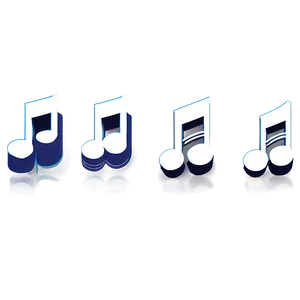 White Music Notes Vector Png 06262024 PNG image