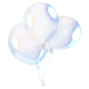 White Mylar Balloons PNG Dse