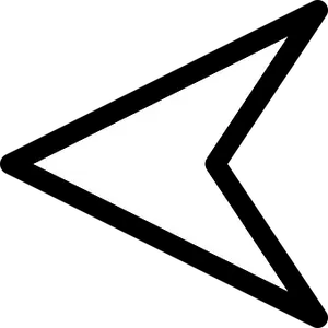 White Navigation Arrow Icon