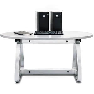 White Office Table Png 06122024 PNG image