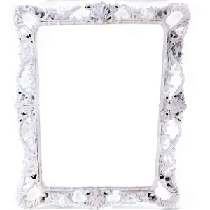 White Ornate Frame Png 36 PNG image