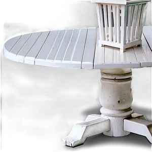 White Outdoor Table PNG Stn