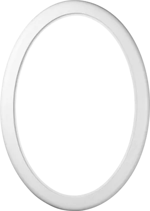 White Oval Frameon Plain Background PNG image