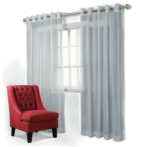 White Panel Curtains PNG 06282024