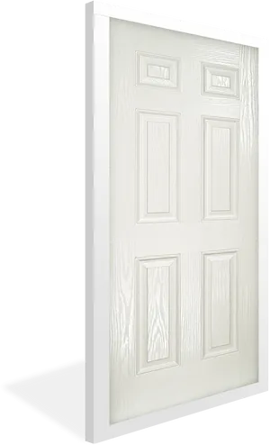 White Panel Door Isolated PNG image