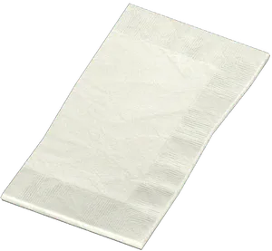 White Paper Napkinon Table PNG