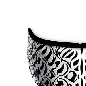White Patterned Mask PNG 06272024