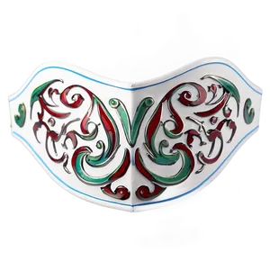 White Patterned Mask PNG 06272024