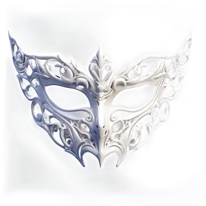 White Patterned Mask PNG 55