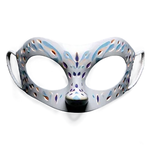 White Patterned Mask PNG Jae41 PNG
